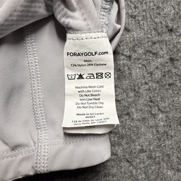 Foray Golf Skirt Skort Women's Large Gray Plaid Nylon Under Shorts Stretch - Picture 3 of 7